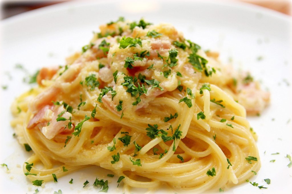 pasta, carbonara, spaghetti